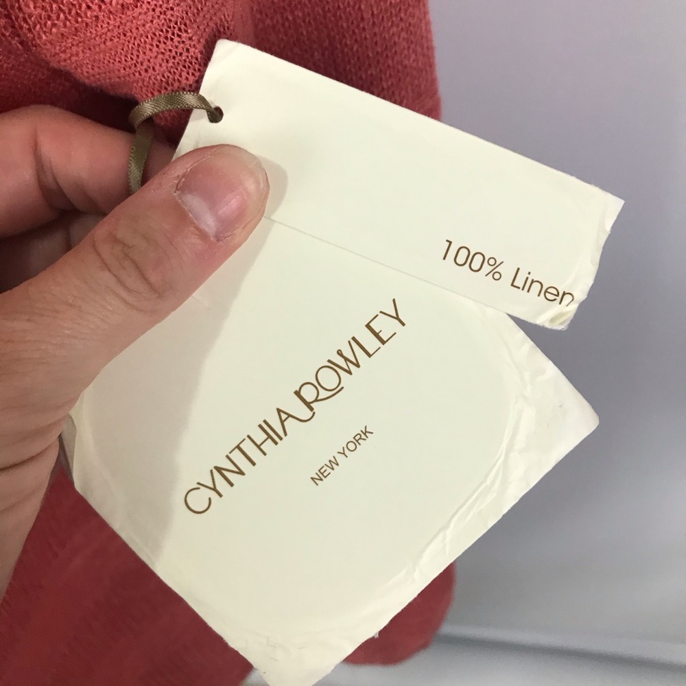 NWT Cynthia Rowley 100% Linen Cardigan - Picture 5 of 7